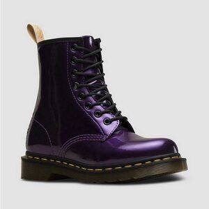 Dr Martens Vegan Lace Up Chrome Boots